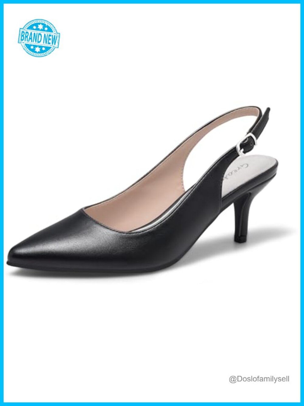 Kitten Heels Pointed Toe Slingback Dress Pumps Women's